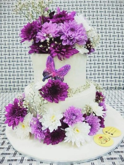 Purple Daisies Cake