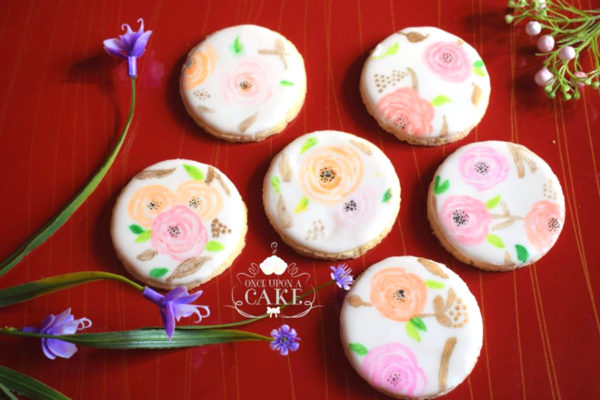 Hand Painted Flower Cookies (Min. Qty: 6)