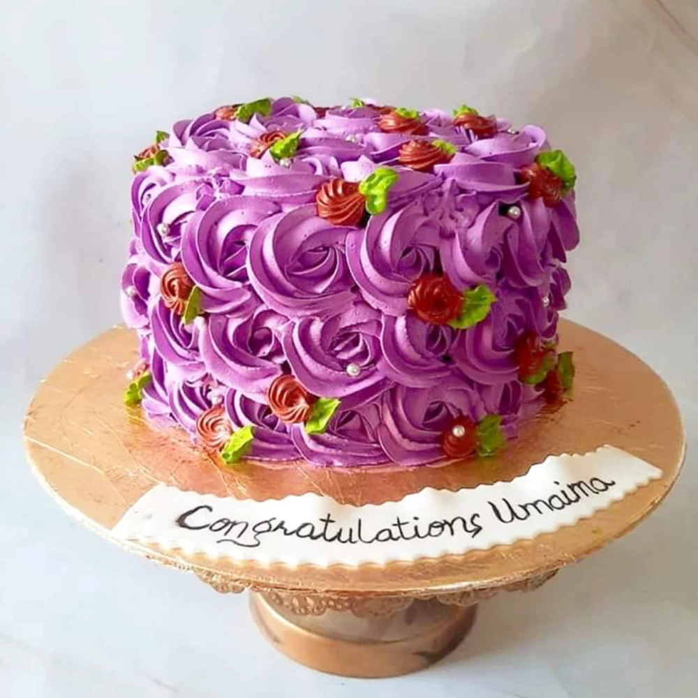 Purple Rose Swirl Cake
