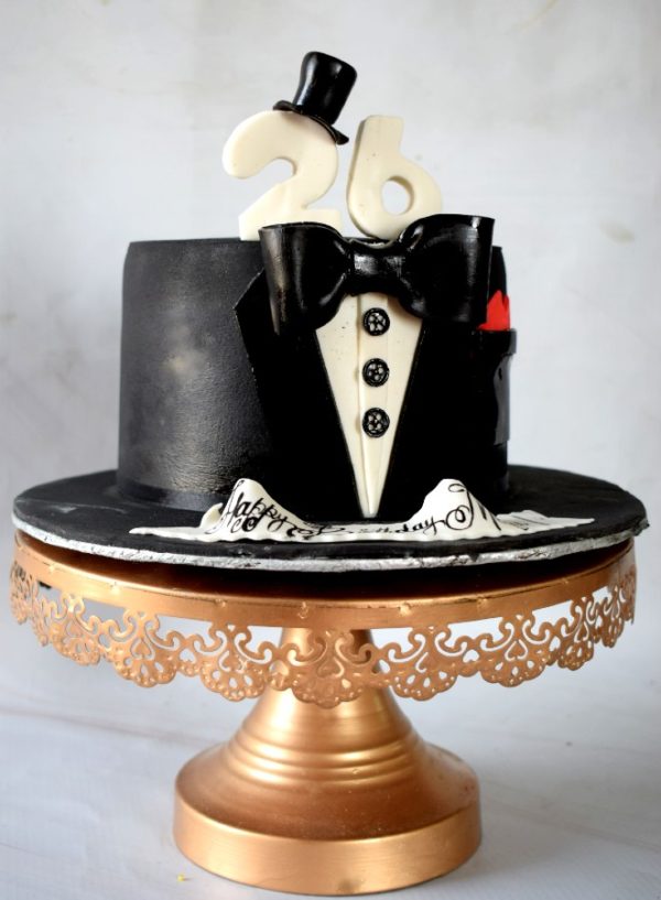 Tuxedo Themed Cake