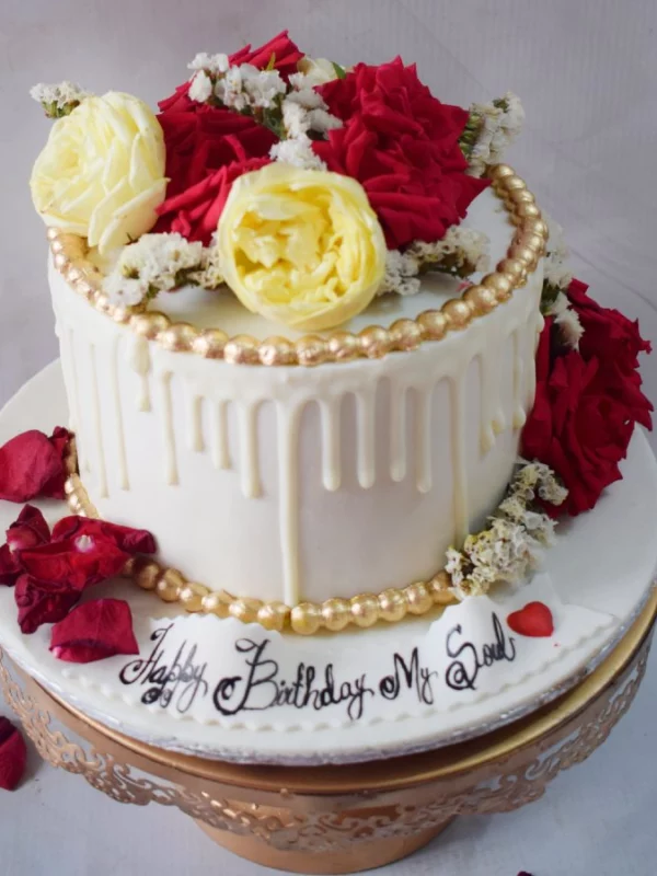 Rustic Floral Cake