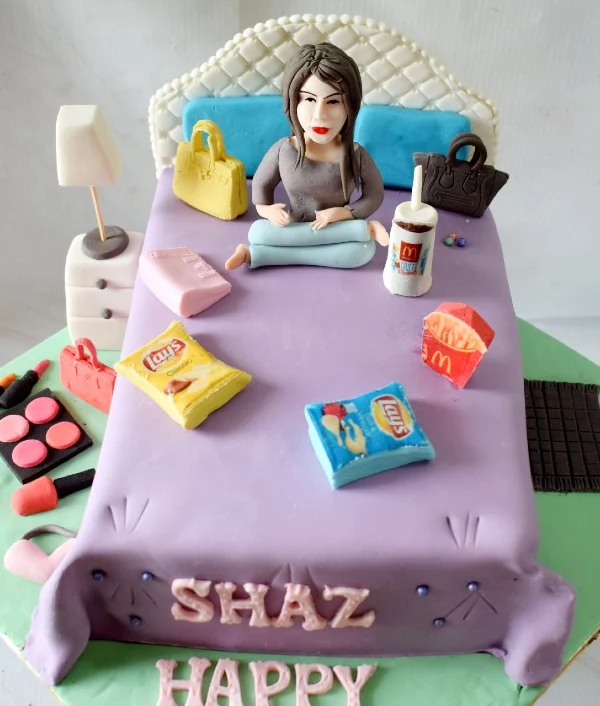 Lazy Girl Themed Cake