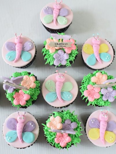 Spring Garden Themed Cupcakes