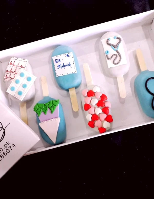 Dr. Themed Cakesicles (Min. Qty: 6)