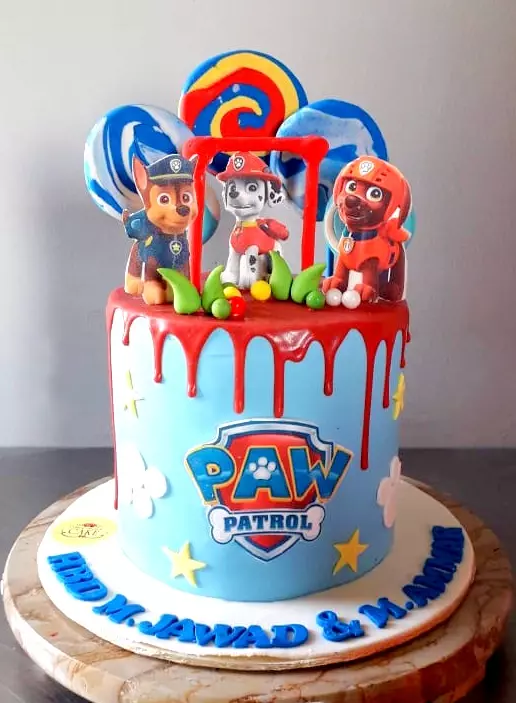 PAW Petrol Themed Cake