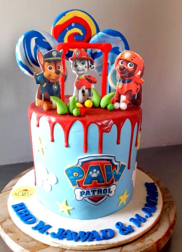 PAW Petrol Themed Cake
