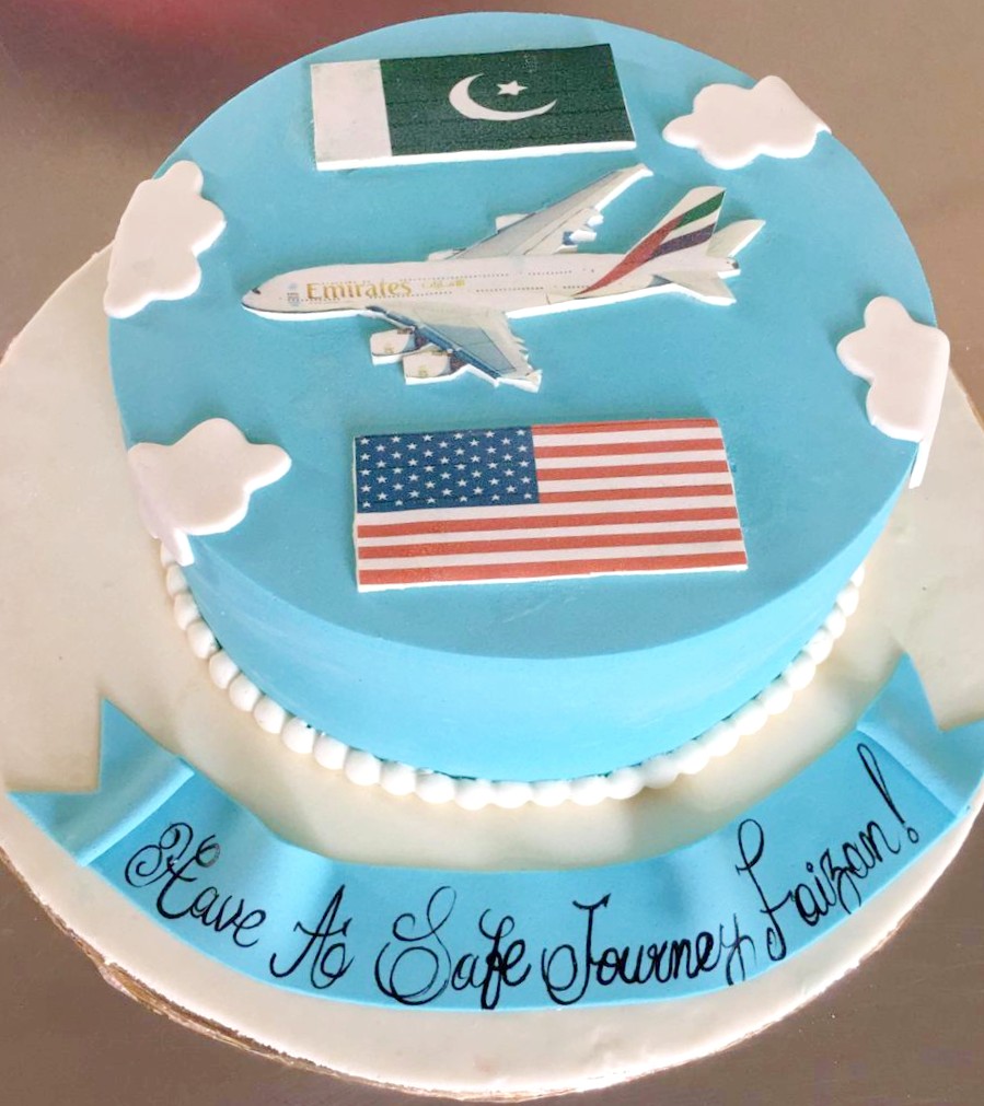 Bon voyage cake /welcome back to India cake /aeroplane cake/bon voyage  theme fondant topper - YouTube