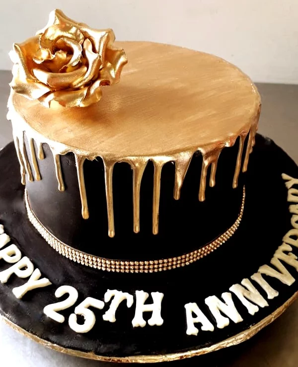 Gold Anniversary Cake
