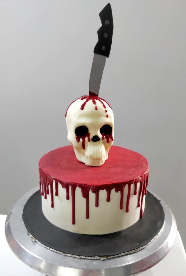 Pierced Skull Cake