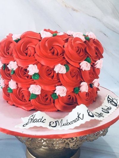 Red Swirl Cake