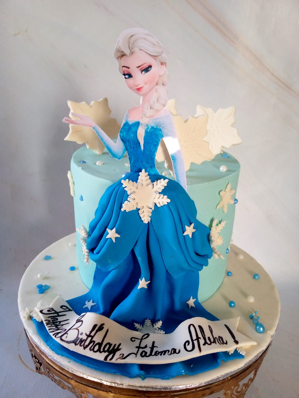 Order Frozen Elsa Two Tier Cake Online From Cakey Bakey  Bhubaneswar,bhubaneswar