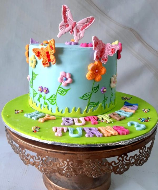 Spring Garden Themed Cake