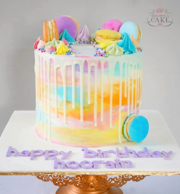 Sparkling Macaron Cake