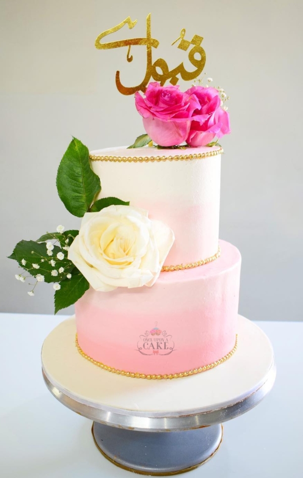 Pink Nikkah Cake