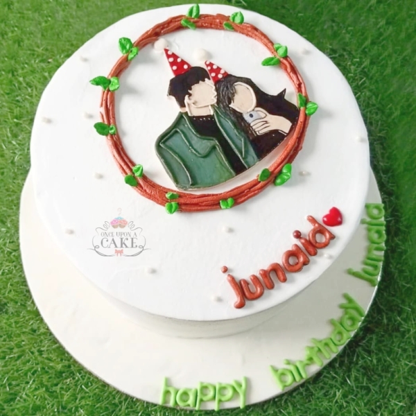 Couple Love Anniversary Cake