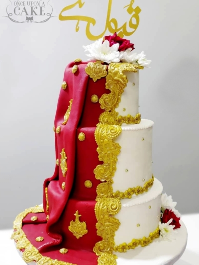 Blue Engagement Theme Cake-Bridal shower cake-Wedding cakes