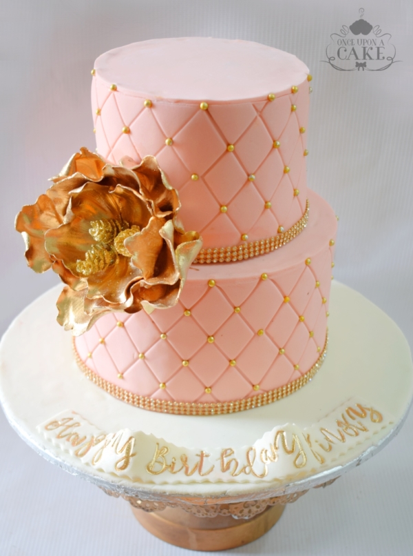 Pink Monoflower Cake