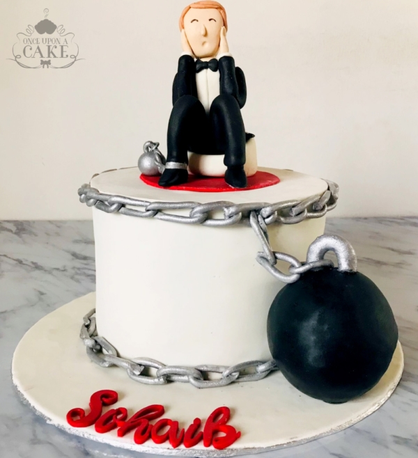 Groom In Chains Cake