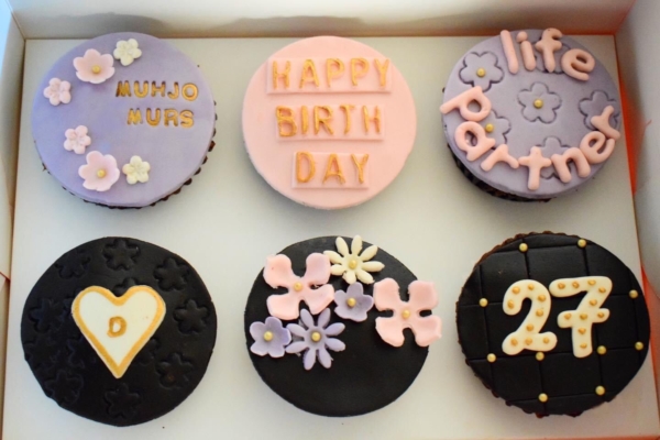 Floral Birthday Cupcakes